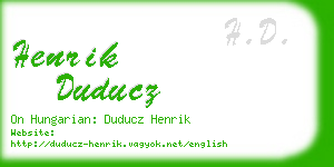 henrik duducz business card